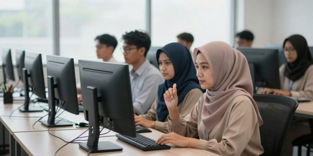 Ilustrasi pekerja di kantor. (Foto: Freepik/AI Image Generator)