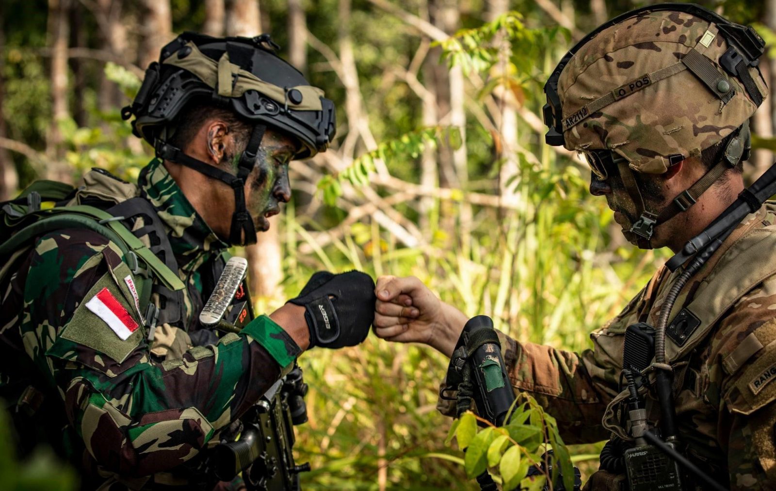 Personel TNI dan Ranger AD Amerika Serikat dalam latihan Garuda Shield 2021. (Foto: asiatimes.com)